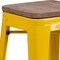 Flash Furniture Yellow Metal Counter Stool, 24", PK4 4-CH-31320-24-YL-WD-GG - alternate 8