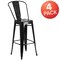Flash Furniture 30" High Black Metal Indoor-Outdoor Barstool, PK4 4-CH-31320-30GB-BK-GG - alternate 2
