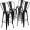 Flash Furniture 30" High Black Metal Indoor-Outdoor Barstool, PK4 4-CH-31320-30GB-BK-GG - alternate 4