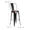 Flash Furniture Black Metal Barstool with Back and Wood Seat, 30" High, PK4 4-CH-31320-30GB-BK-WD-GG - alternate 6
