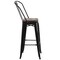 Flash Furniture Black Metal Barstool with Back and Wood Seat, 30" High, PK4 4-CH-31320-30GB-BK-WD-GG - alternate 9