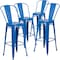 Flash Furniture 4 " High Blue Metal Indoor-Outdoor Barstool, PK4 4-CH-31320-30GB-BL-GG - alternate 3