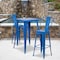 Flash Furniture 4 " High Blue Metal Indoor-Outdoor Barstool, PK4 4-CH-31320-30GB-BL-GG - alternate 1