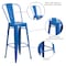 Flash Furniture 4 " High Blue Metal Indoor-Outdoor Barstool, PK4 4-CH-31320-30GB-BL-GG - alternate 2