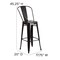 Flash Furniture 4PK 30"H Black-Antique Gold Metal Barstool w/Back 4-CH-31320-30GB-BQ-GG - alternate 7