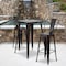 Flash Furniture 4PK 30"H Black-Antique Gold Metal Barstool w/Back 4-CH-31320-30GB-BQ-GG - alternate 1