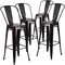 Flash Furniture 4PK 30"H Black-Antique Gold Metal Barstool w/Back 4-CH-31320-30GB-BQ-GG - alternate 3