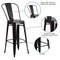 Flash Furniture 4PK 30"H Black-Antique Gold Metal Barstool w/Back 4-CH-31320-30GB-BQ-GG - alternate 6