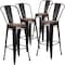Flash Furniture Black-Antique Metal Stool, 30", PK4 4-CH-31320-30GB-BQ-WD-GG - alternate 5