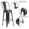 Flash Furniture Black-Antique Metal Stool, 30", PK4 4-CH-31320-30GB-BQ-WD-GG - alternate 4