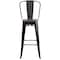 Flash Furniture Black-Antique Metal Stool, 30", PK4 4-CH-31320-30GB-BQ-WD-GG - alternate 6
