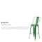 Flash Furniture 30" High Green Metal Indoor-Outdoor Barstool, PK4 4-CH-31320-30GB-GN-GG - alternate 3