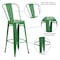 Flash Furniture 30" High Green Metal Indoor-Outdoor Barstool, PK4 4-CH-31320-30GB-GN-GG - alternate 2