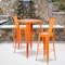 Flash Furniture 4PK 30" High Orange Metal Indoor-Outdoor Barstool 4-CH-31320-30GB-OR-GG - alternate 1