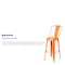 Flash Furniture 4PK 30" High Orange Metal Indoor-Outdoor Barstool 4-CH-31320-30GB-OR-GG - alternate 5