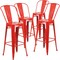 Flash Furniture 4 " High Red Metal Indoor-Outdoor Barstool, PK4 4-CH-31320-30GB-RED-GG - alternate 5