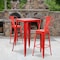Flash Furniture 4 " High Red Metal Indoor-Outdoor Barstool, PK4 4-CH-31320-30GB-RED-GG - alternate 1