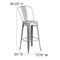 Flash Furniture 4PK 30" High Silver Metal Indoor-Outdoor Barstool 4-CH-31320-30GB-SIL-GG - alternate 8