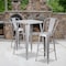 Flash Furniture 4PK 30" High Silver Metal Indoor-Outdoor Barstool 4-CH-31320-30GB-SIL-GG - alternate 1