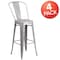 Flash Furniture 4PK 30" High Silver Metal Indoor-Outdoor Barstool 4-CH-31320-30GB-SIL-GG - alternate 2