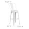 Flash Furniture 30" High White Metal Indoor-Outdoor Barstool, PK4 4-CH-31320-30GB-WH-GG - alternate 9