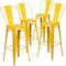 Flash Furniture 4PK 30" High Yellow Metal Indoor-Outdoor Barstool 4-CH-31320-30GB-YL-GG - alternate 2