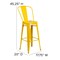 Flash Furniture 4PK 30" High Yellow Metal Indoor-Outdoor Barstool 4-CH-31320-30GB-YL-GG - alternate 8