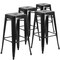 Flash Furniture 4PK 30" High Backless Black Square Metal Barstool 4-CH-31320-30-BK-GG - alternate 3