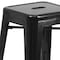 Flash Furniture 4PK 30" High Backless Black Square Metal Barstool 4-CH-31320-30-BK-GG - alternate 10