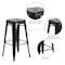 Flash Furniture 4PK 30" High Backless Black Square Metal Barstool 4-CH-31320-30-BK-GG - alternate 5