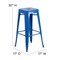 Flash Furniture 30" High Backless Blue Square Metal Barstool, PK4 4-CH-31320-30-BL-GG - alternate 7