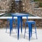 Flash Furniture 30" High Backless Blue Square Metal Barstool, PK4 4-CH-31320-30-BL-GG - alternate 1