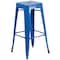 Flash Furniture 30" High Backless Blue Square Metal Barstool, PK4 4-CH-31320-30-BL-GG - alternate 10