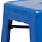 Flash Furniture 30" High Backless Blue Square Metal Barstool, PK4 4-CH-31320-30-BL-GG - alternate 4