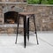 Flash Furniture Black-Antique Metal Stool, 30", PK4 4-CH-31320-30-BQ-WD-GG - alternate 1