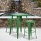 Flash Furniture 4PK 30"H No Back Green Metal Barstool Square Seat 4-CH-31320-30-GN-GG - alternate 1