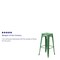 Flash Furniture 4PK 30"H No Back Green Metal Barstool Square Seat 4-CH-31320-30-GN-GG - alternate 5