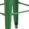Flash Furniture 4PK 30"H No Back Green Metal Barstool Square Seat 4-CH-31320-30-GN-GG - alternate 8