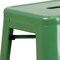 Flash Furniture 4PK 30"H No Back Green Metal Barstool Square Seat 4-CH-31320-30-GN-GG - alternate 4