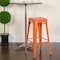 Flash Furniture 4PK 30"H No Back Orange Metal Barstool Square Seat 4-CH-31320-30-OR-GG - alternate 10