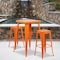 Flash Furniture 4PK 30"H No Back Orange Metal Barstool Square Seat 4-CH-31320-30-OR-GG - alternate 1
