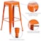 Flash Furniture 4PK 30"H No Back Orange Metal Barstool Square Seat 4-CH-31320-30-OR-GG - alternate 6