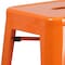 Flash Furniture 4PK 30"H No Back Orange Metal Barstool Square Seat 4-CH-31320-30-OR-GG - alternate 8