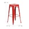 Flash Furniture 4 "H No Back Red Metal Barstool Square Seat, PK4 4-CH-31320-30-RED-GG - alternate 8
