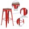 Flash Furniture Backless Red Metal Barstool with Square Wood Seat, 30" High, PK4 4-CH-31320-30-RED-WD-GG - alternate 8