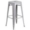 Flash Furniture 4PK 30"H No Back Silver Metal Barstool Square Seat 4-CH-31320-30-SIL-GG - alternate 6