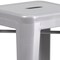 Flash Furniture 4PK 30"H No Back Silver Metal Barstool Square Seat 4-CH-31320-30-SIL-GG - alternate 7