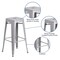 Flash Furniture 4PK 30"H No Back Silver Metal Barstool Square Seat 4-CH-31320-30-SIL-GG - alternate 8