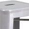 Flash Furniture 4PK 30"H No Back Silver Metal Barstool Square Seat 4-CH-31320-30-SIL-GG - alternate 4