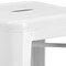 Flash Furniture 4PK 30"H No Back White Metal Barstool Square Seat 4-CH-31320-30-WH-GG - alternate 10